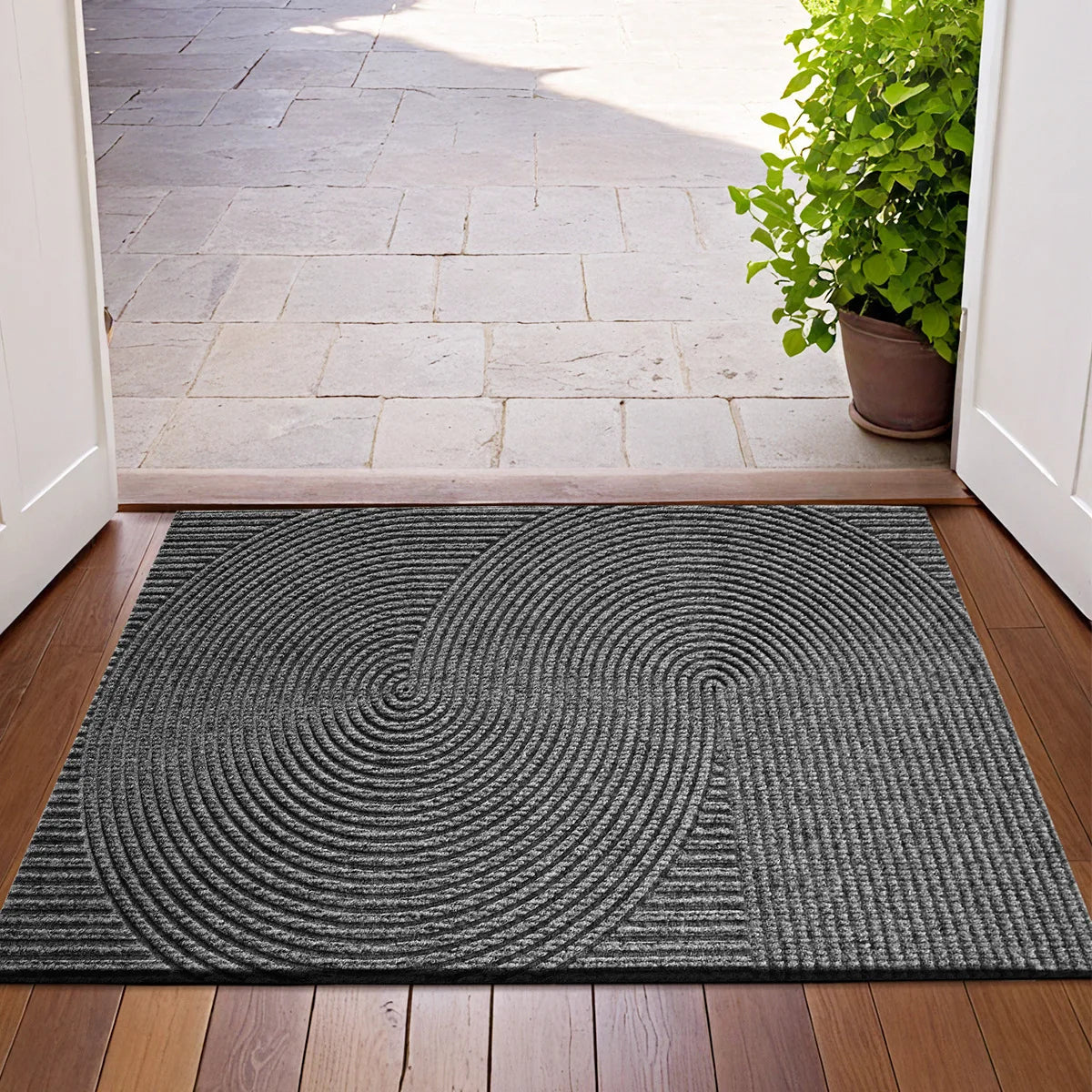 3D Groove Doormat | Anti-Slip Polyester Mat for Indoor & Outdoor Use 2