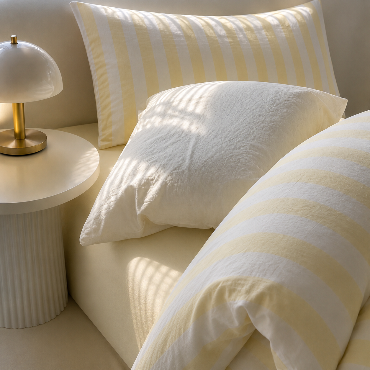 Noosa Striped Cotton Bedding Set with Doona Cover & Pillowcases