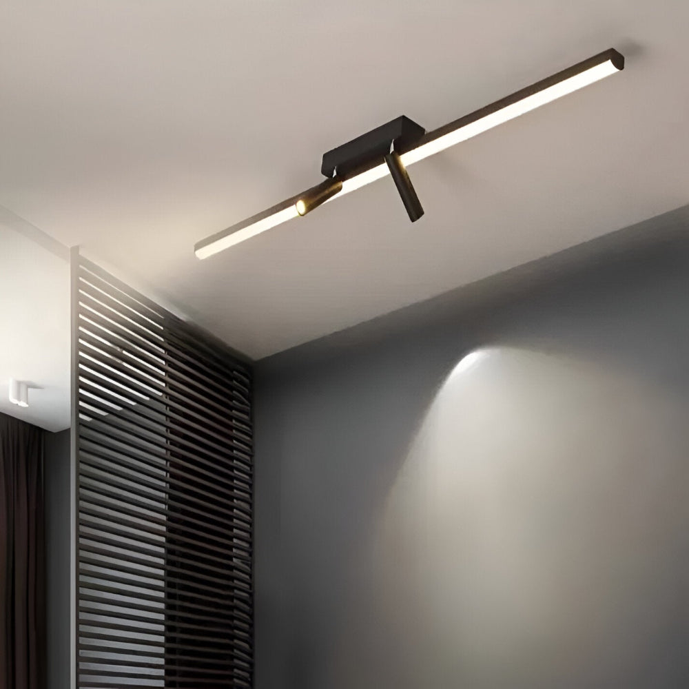Adjustable LED Ceiling Lights with Swiveling Spotlights | Modern Black Design for Targeted Kitchen Illumination 6