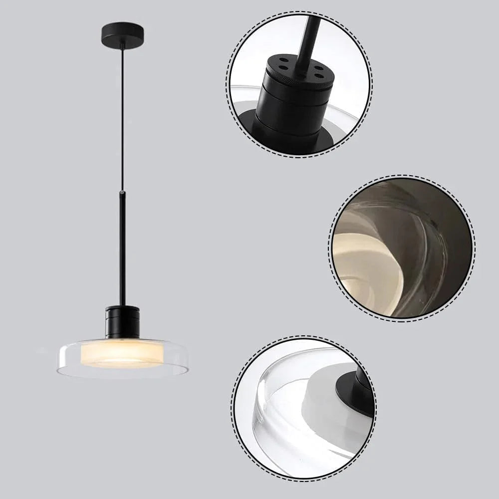 Amelie Collection | Glass Pendant Light with French-Inspired Design | Durable Metal & Acrylic for Elegant Kitchen Illumination 7