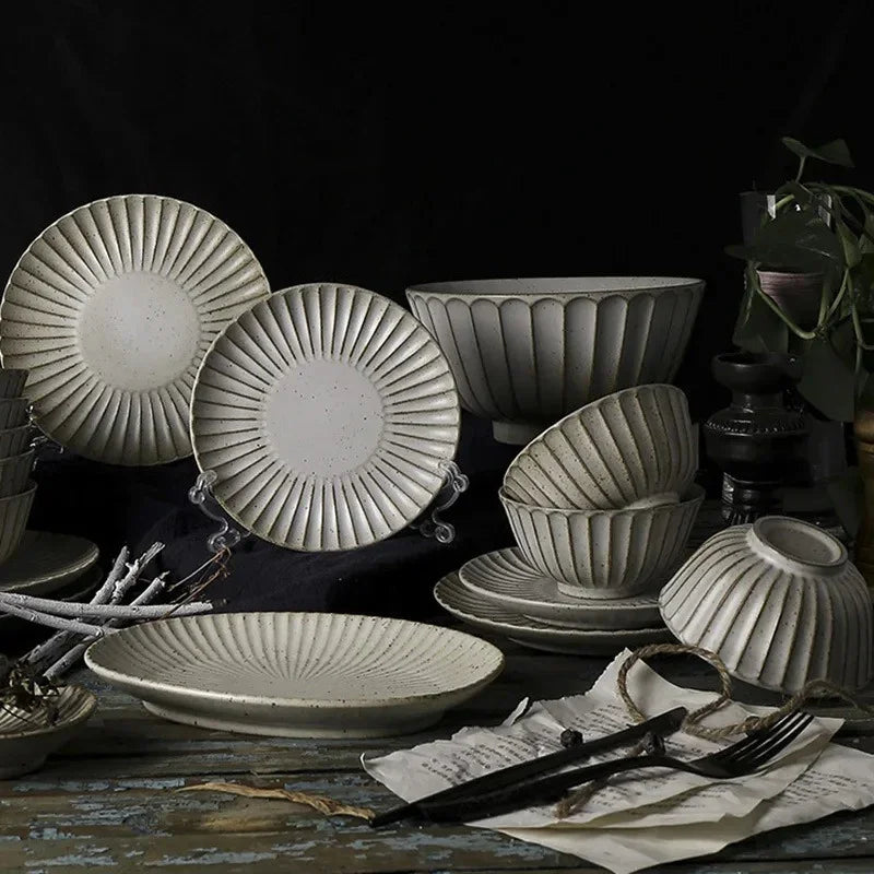 Antora | Ceramic Dinner Set with Glazed Finish | Elegant Dinnerware for Timeless Dining 1
