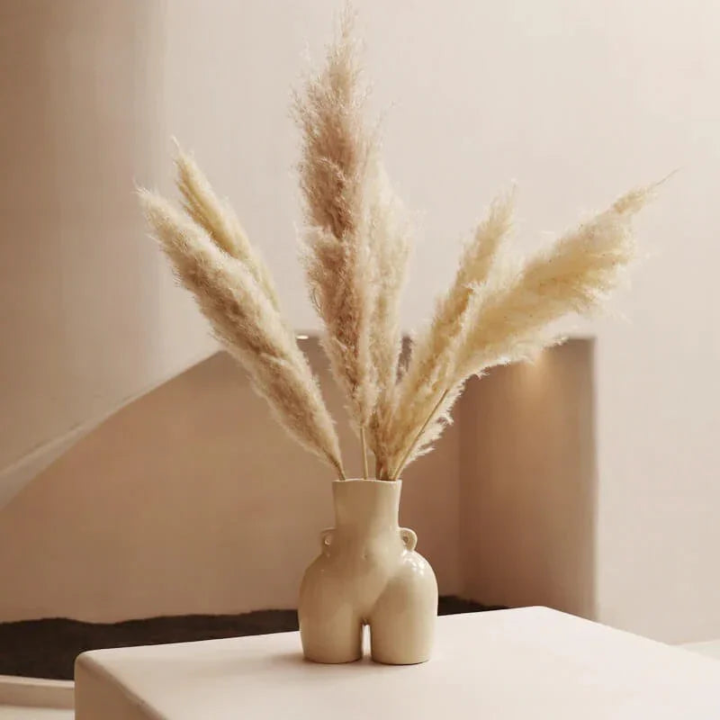 Artisan Body Sculpture | Ceramic Flower Vase in Matte White & Black | Eco-Friendly Design for Modern Decor 7