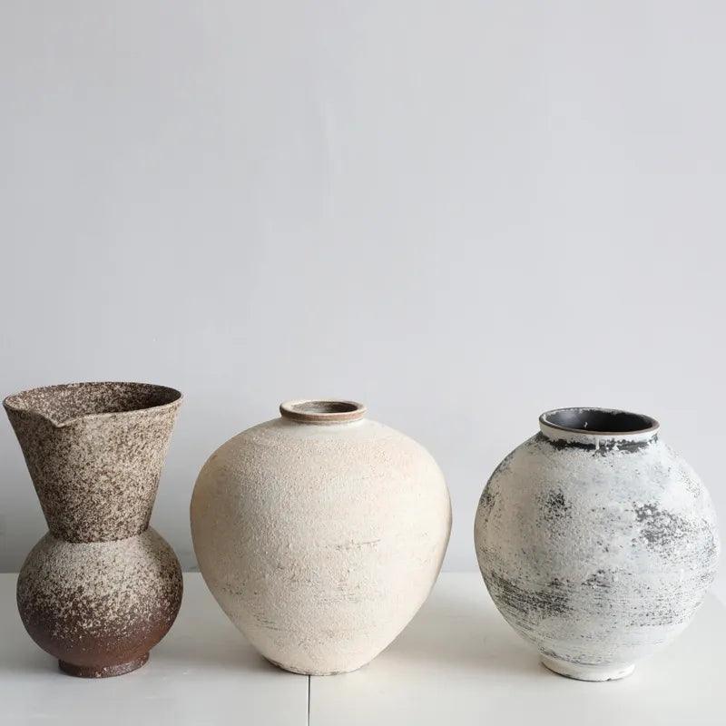 Artisan Collection | Handmade Clay Flower Vase with Rustic Texture | Perfect for Dried Flowers and Elegant Decor 1