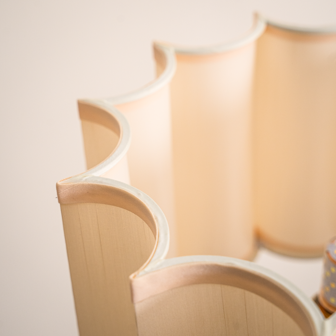 Artisan Wooden Floor Lamp with Tulip Shade for Cozy Ambiance 5