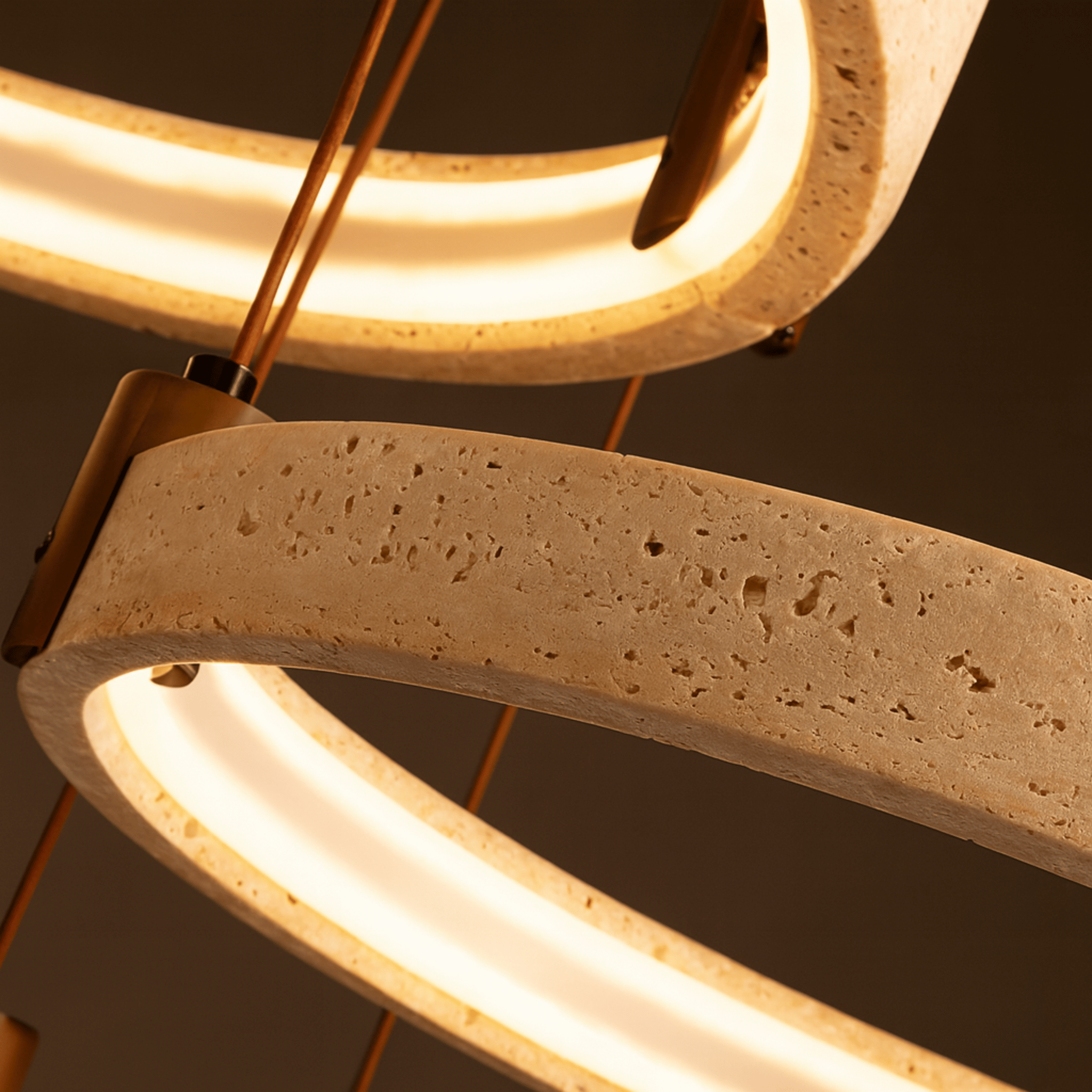 AurumLume | Kitchen Pendant Lighting with Dimmable LED & Natural Stone | Elegant Design for Modern Spaces 2