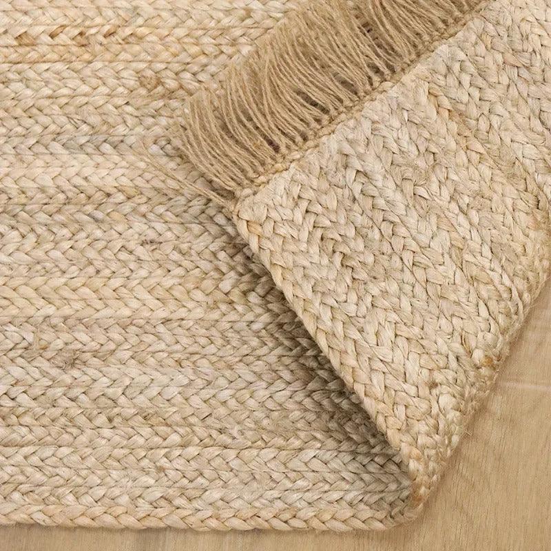 Avalon Collection | Jute Rug with Stylish Tassels | Hand-Woven & Eco-Friendly for Modern Living Spaces 2