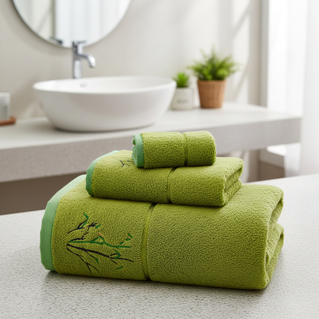 BambooSoft | Bath Towels Set with Antibacterial Properties | Ultra-Absorbent for Comfort and Hygiene 1
