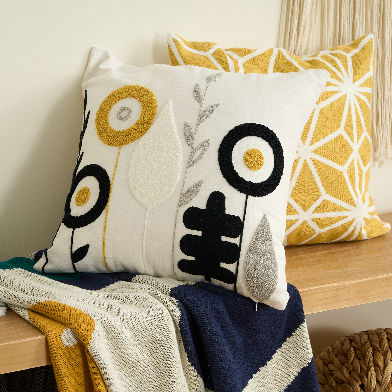 Blossoms Collection | Tufted Cushion Cover with Hidden Zipper | Soft Fabric for Ultimate Comfort 3