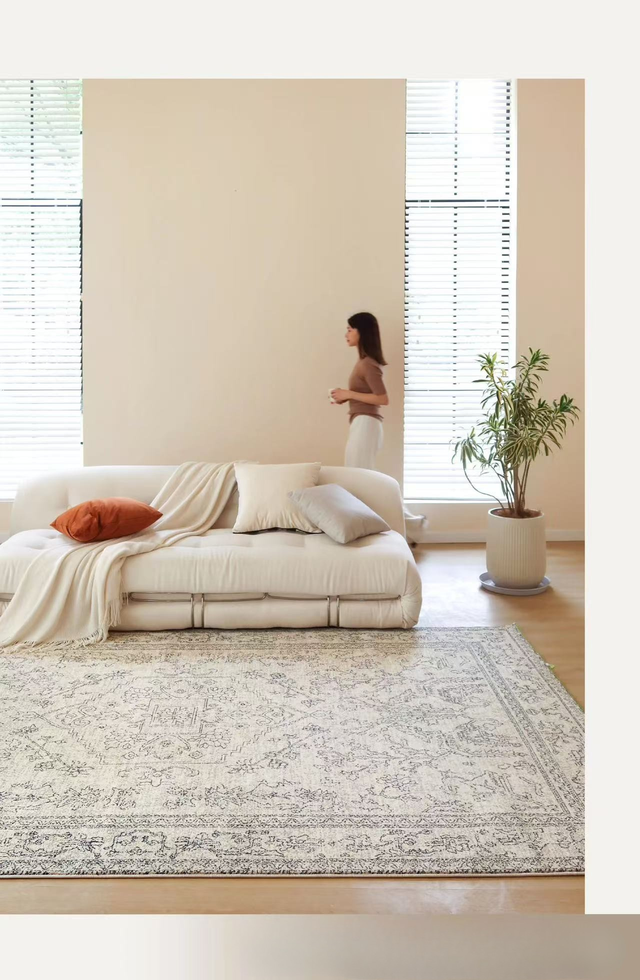 Byron Wildflower | Area Rug with Floral Pattern & Water-Repellent Design | Elegant Living Room Rugs for Versatile Home Décor 3