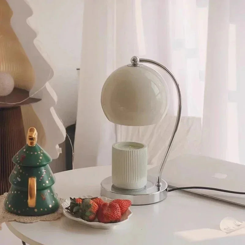 Candle Warmer Lamp | Elegant Metal Design with Ambient Light | Cozy Atmosphere for Home Decor 5