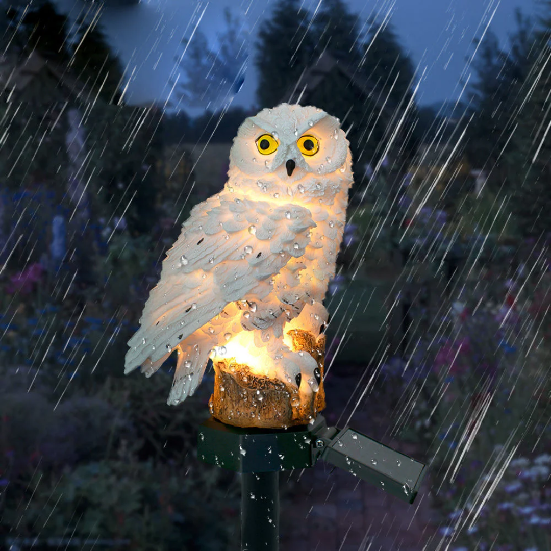 Charming Solar Garden Lights | Owl Outdoor Lamp with Automatic Lighting | Weatherproof Design for Cozy Ambiance 2