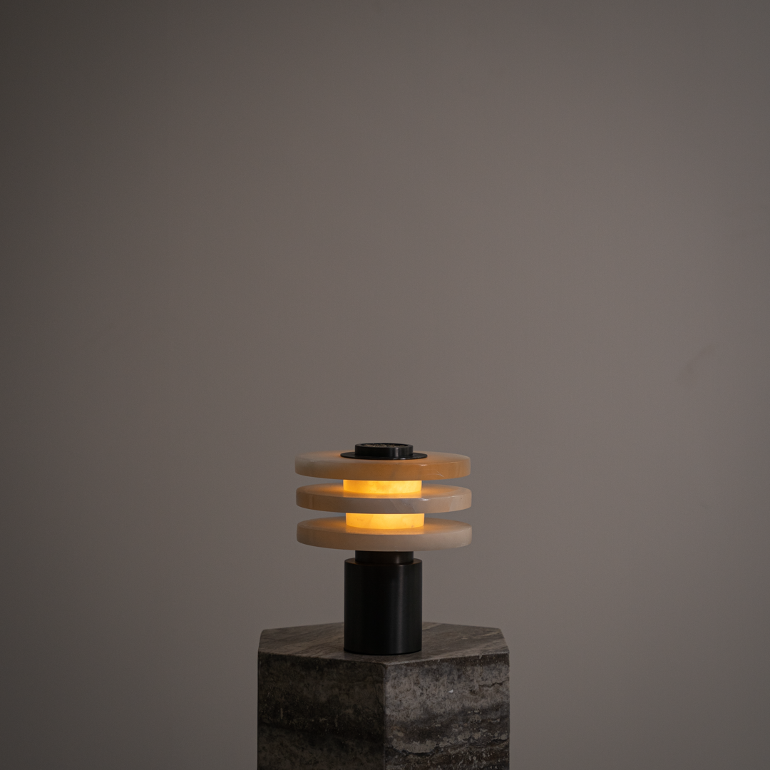 Contemporary Portable Table Lamp with Touch Control & Marble Shade | Stylish LED Light for Any Space 2