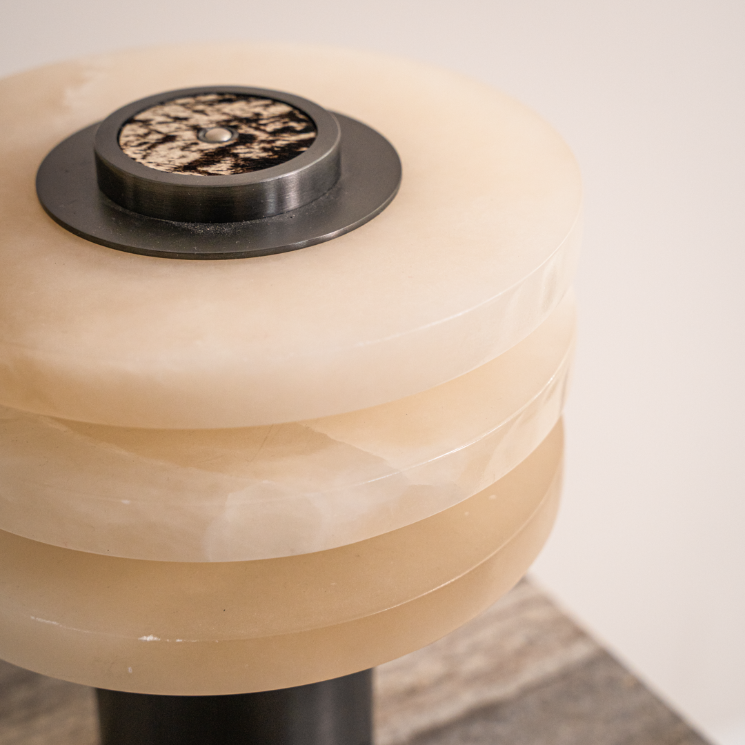 Contemporary Portable Table Lamp with Touch Control & Marble Shade | Stylish LED Light for Any Space 6