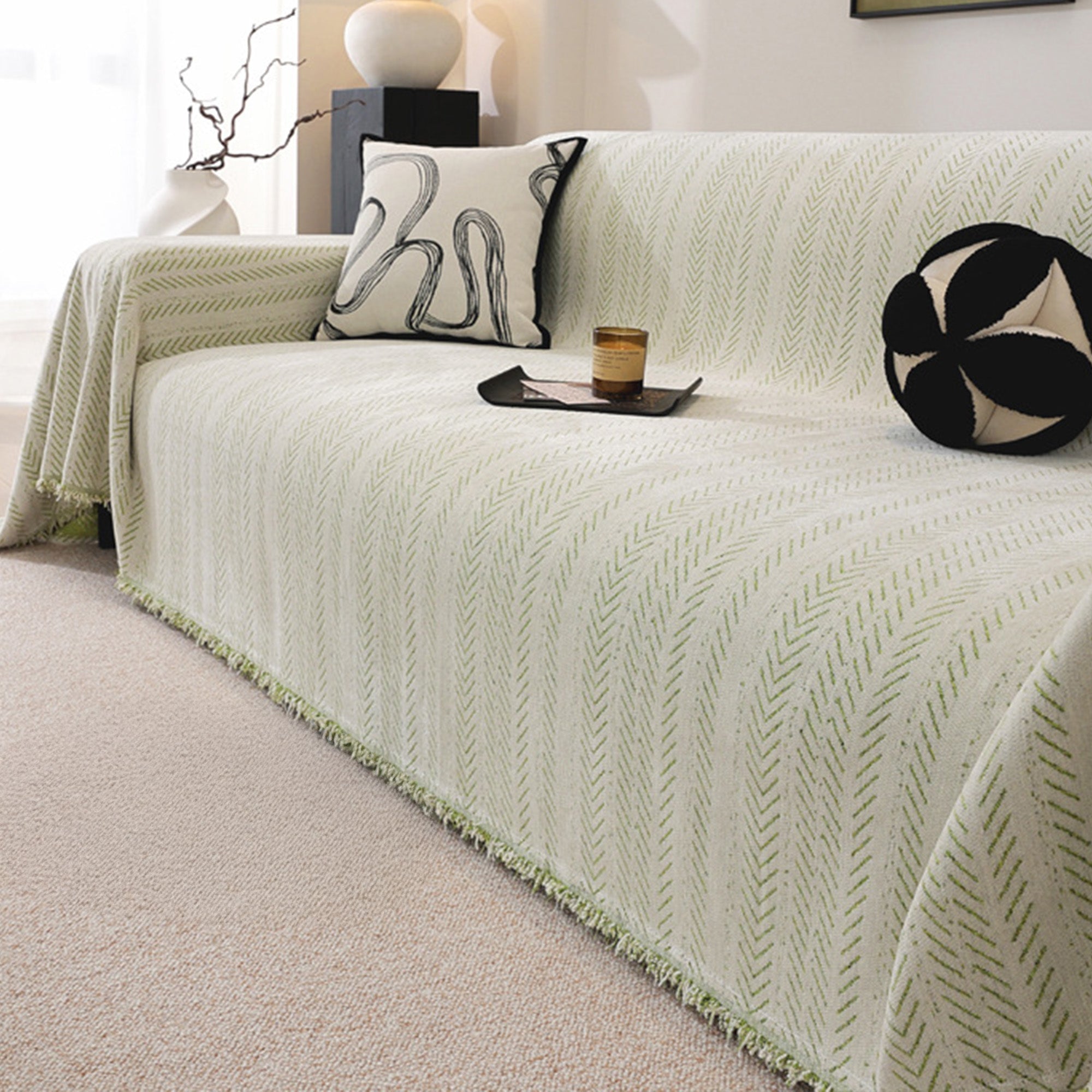 Cozy Chenille Sofa Cover | Anti-Scratch Design for Pet-Friendly Comfort 5