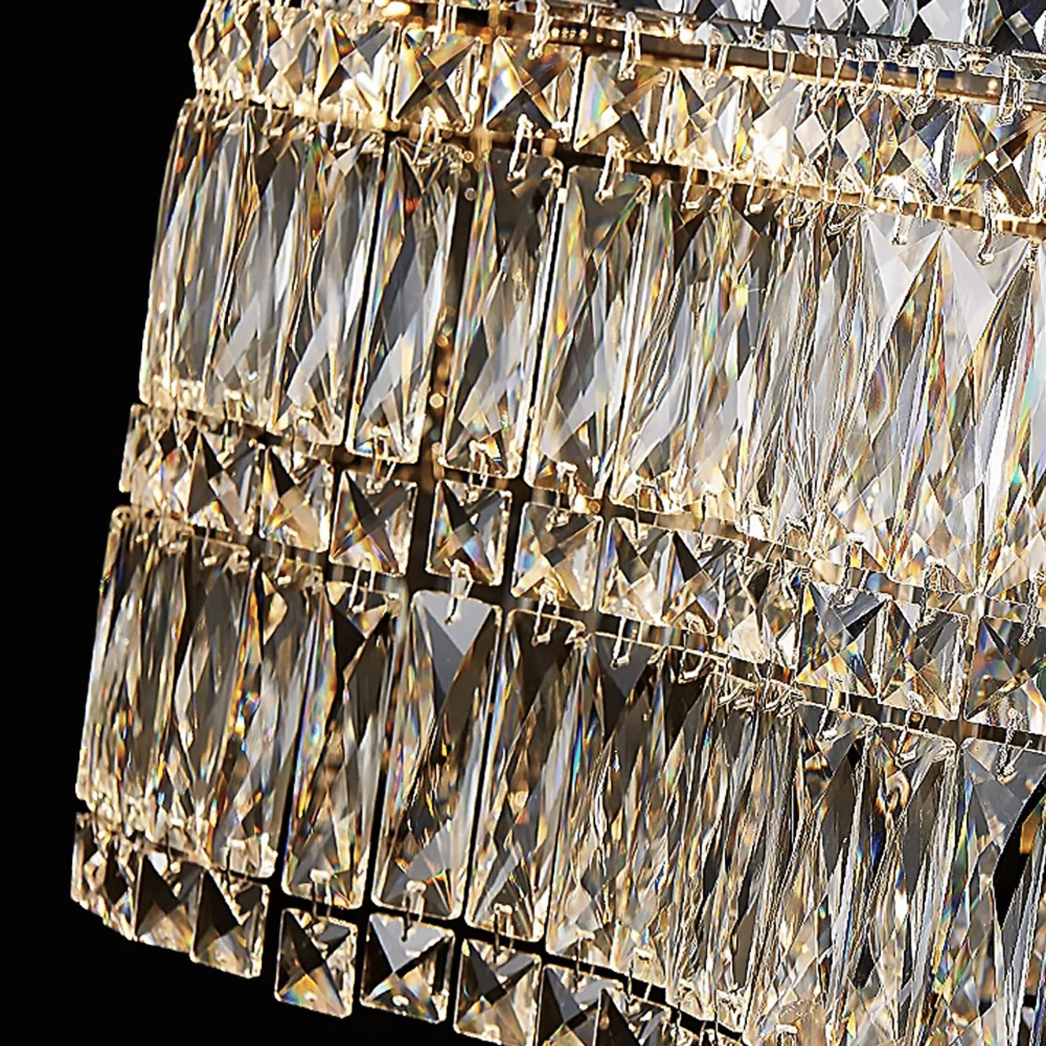 Crystal Wave Chandelier | Modern Hanging Light Fixture with Adjustable Suspension | Elegant Lighting for Luxurious Interiors 5