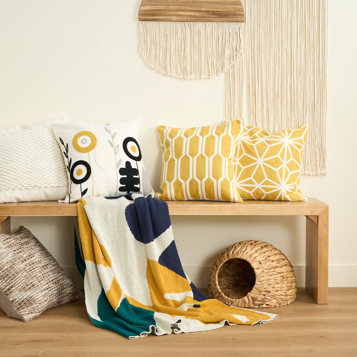 Diamond Tiles | Cushion Cover with Luxurious Soft Fabric | Stylish Upgrade for Cozy Comfort 1