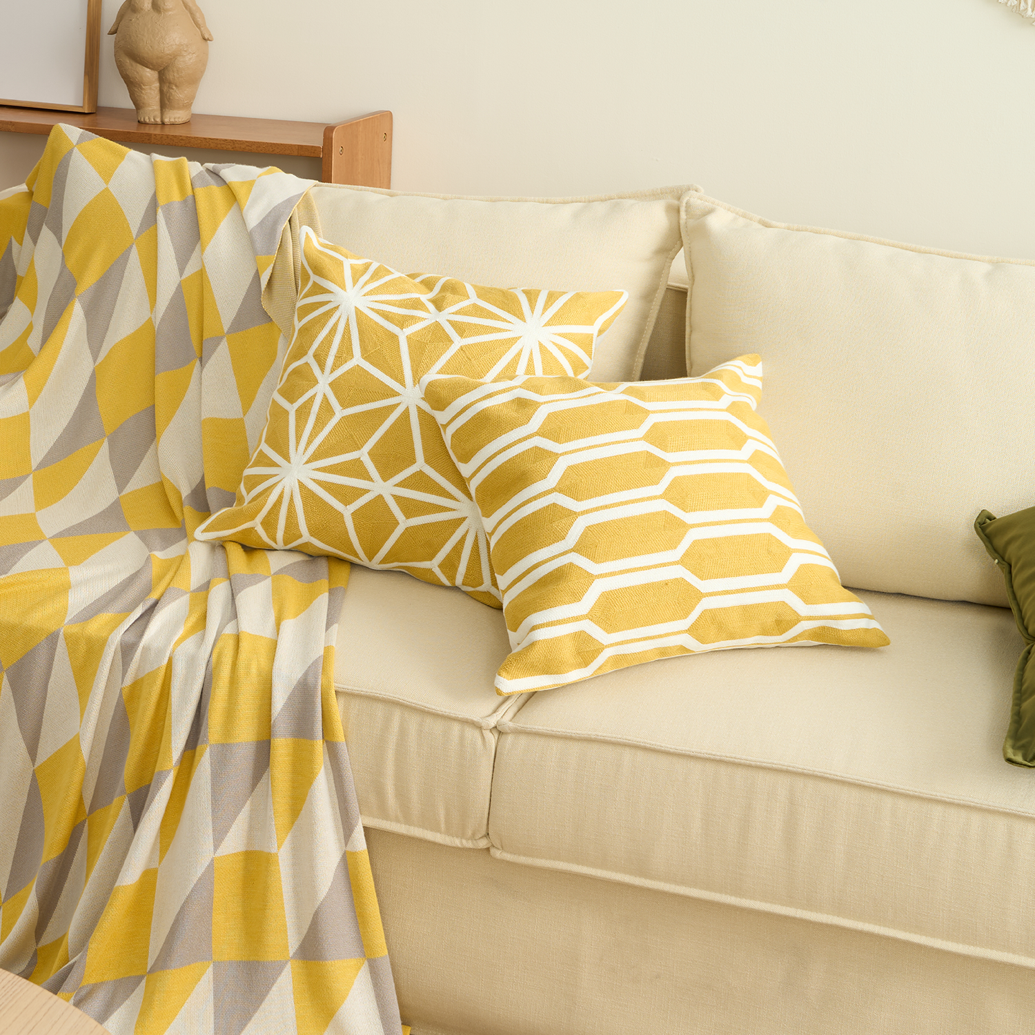 Diamond Tiles | Cushion Cover with Luxurious Soft Fabric | Stylish Upgrade for Cozy Comfort 3
