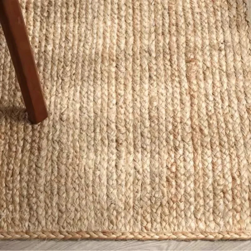 Eco-Friendly Collection | Round Jute Rug with Hand-Woven Design | Natural Fiber for Minimalist Decor 6