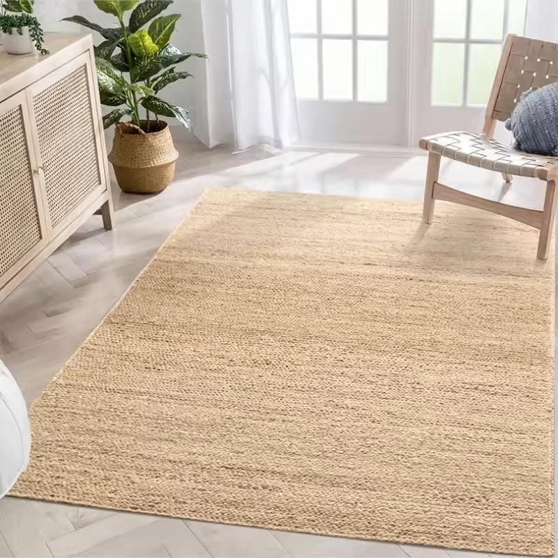Eco-Friendly Collection | Round Jute Rug with Hand-Woven Design | Natural Fiber for Minimalist Decor 7