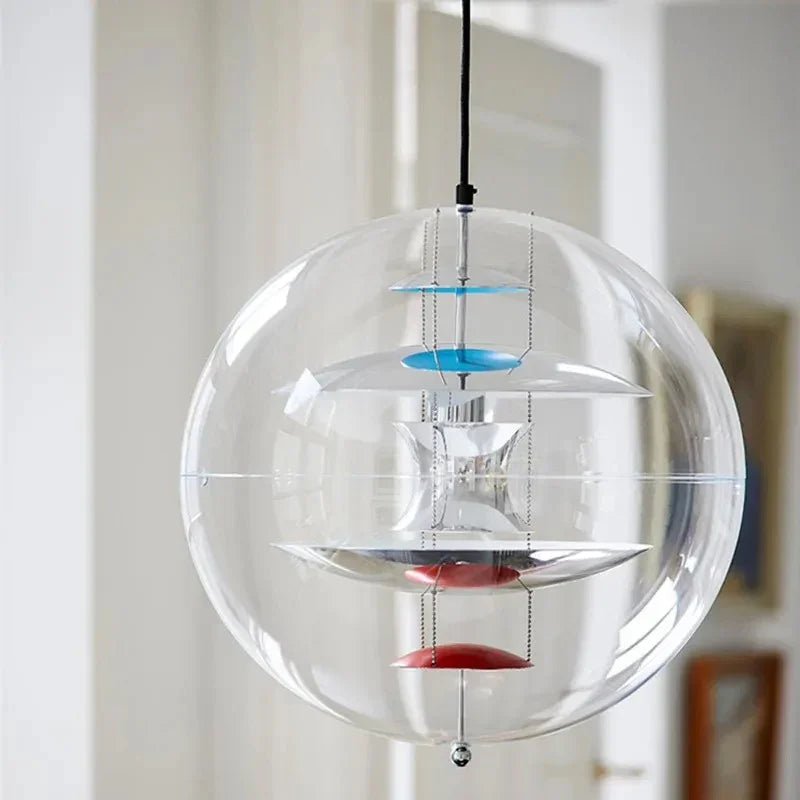 Elegant Acrylic Pendant Light | Sleek Globe Design with Warm LED Glow | Modern Hanging Lights for Sophisticated Spaces 2