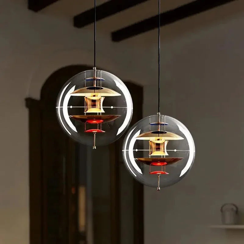 Elegant Acrylic Pendant Light | Sleek Globe Design with Warm LED Glow | Modern Hanging Lights for Sophisticated Spaces 3
