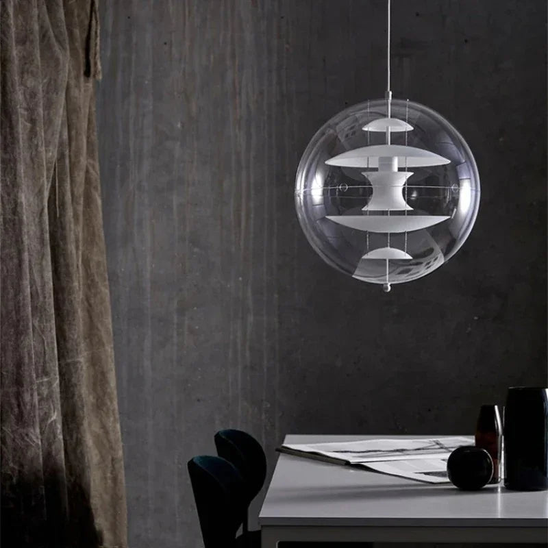 Elegant Acrylic Pendant Light | Sleek Globe Design with Warm LED Glow | Modern Hanging Lights for Sophisticated Spaces 6