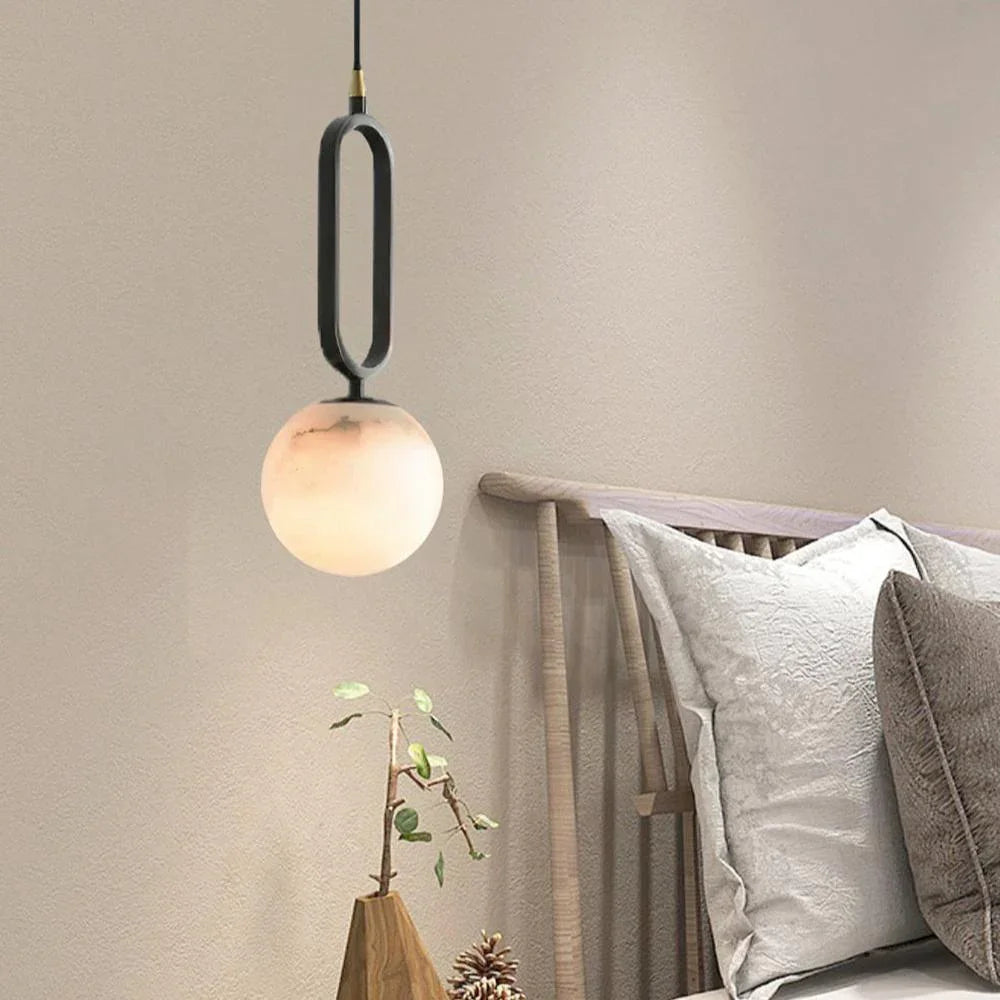 Elegant Alabaster Pendant Lighting with Dimmable Feature | Modern Design for Cozy Ambiance 4