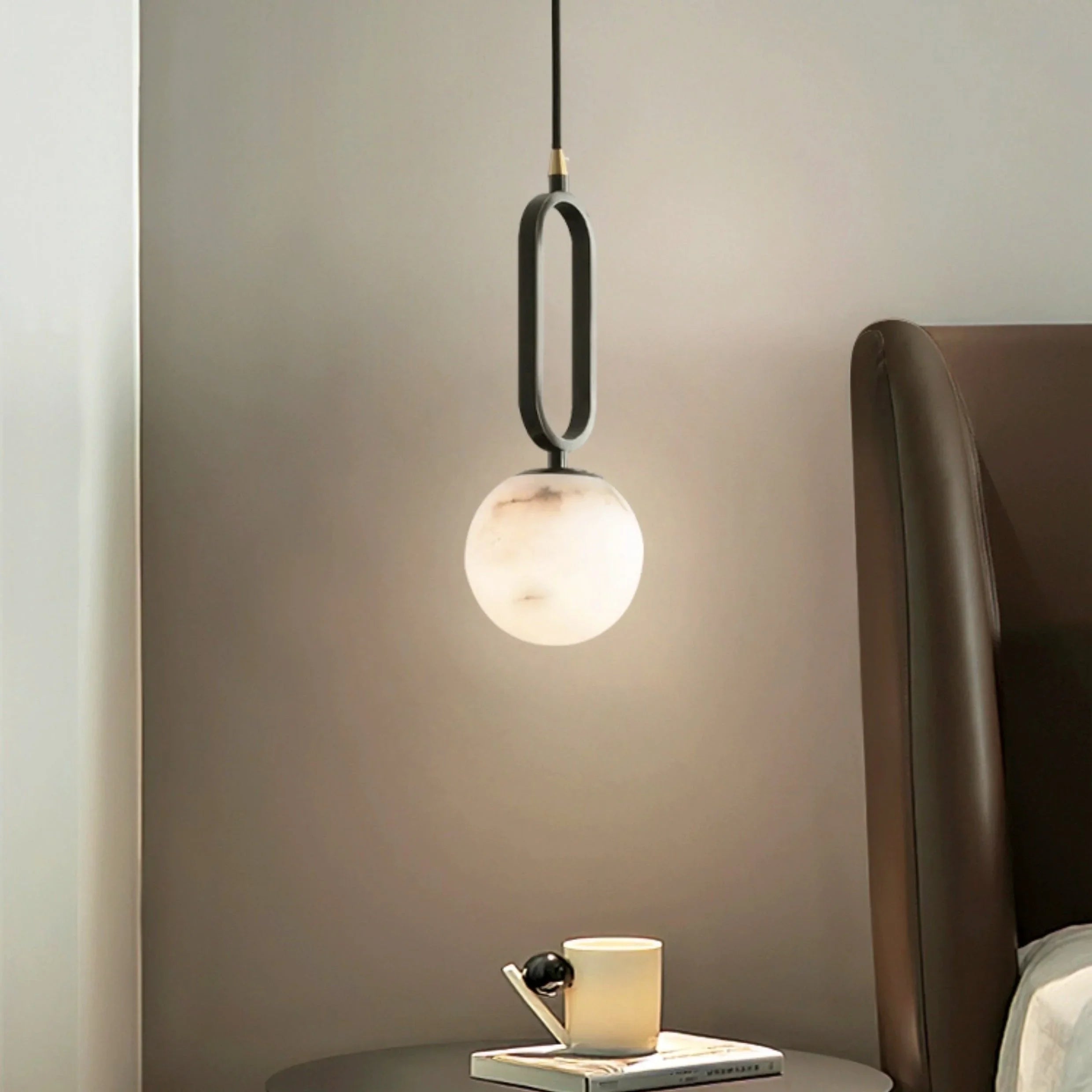 Elegant Alabaster Pendant Lighting with Dimmable Feature | Modern Design for Cozy Ambiance 5