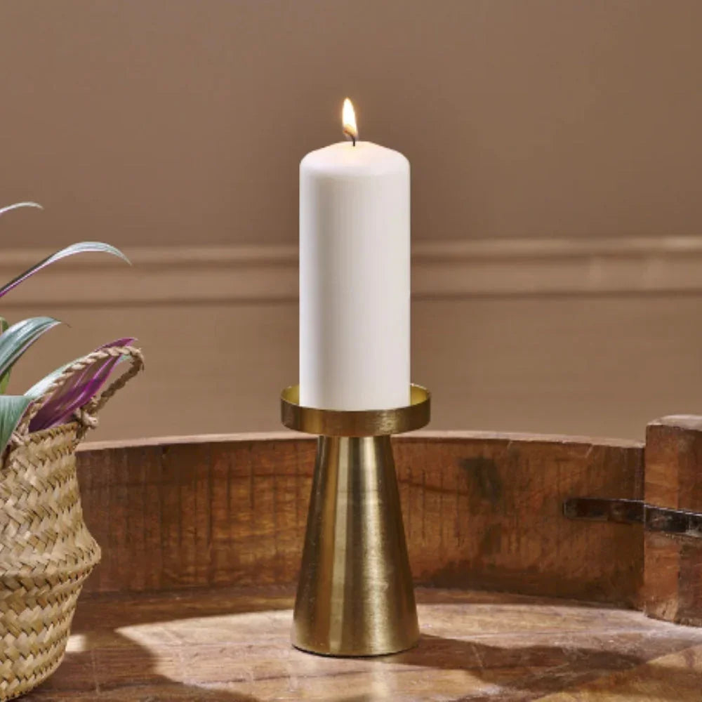 Elegant Brass Candle Holders Set | Handcrafted Design for Stylish Home Décor 3