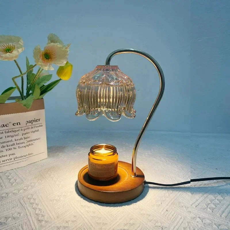 Elegant Candle Warmer Lamp | Glass Design with Adjustable Dimmer for Cozy Ambiance 2