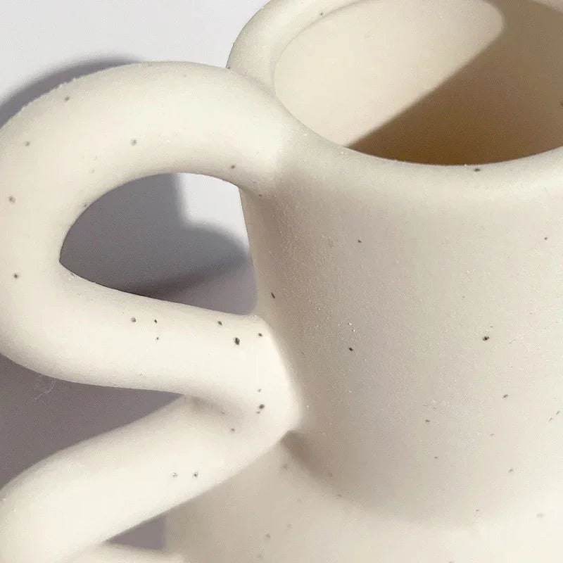 Elegant Ceramic Vase with Speckled Finish | Timeless Water-Pourer Design for Versatile Home Decor 1