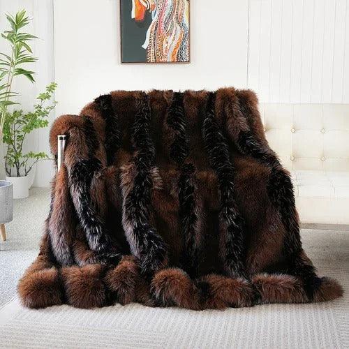 Elegant Comfort | Throw Blanket with Ultra-Soft Faux Fur | Versatile Cozy Decor for Home 6