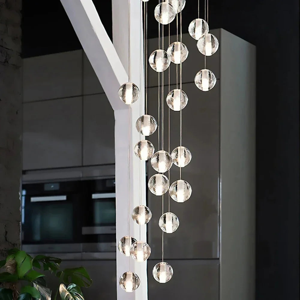 Elegant Crystal Glass Pendant Light with Customizable Sizes for Stunning Illumination 5