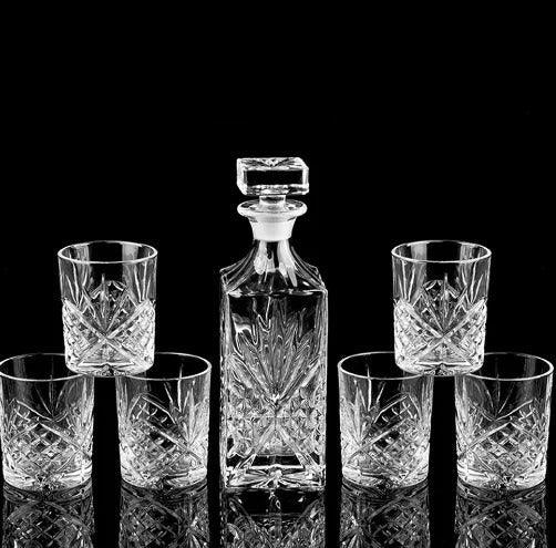 Elegant Crystal Wine Decanter Set with Matching Cups for Enhanced Flavor Experience 1