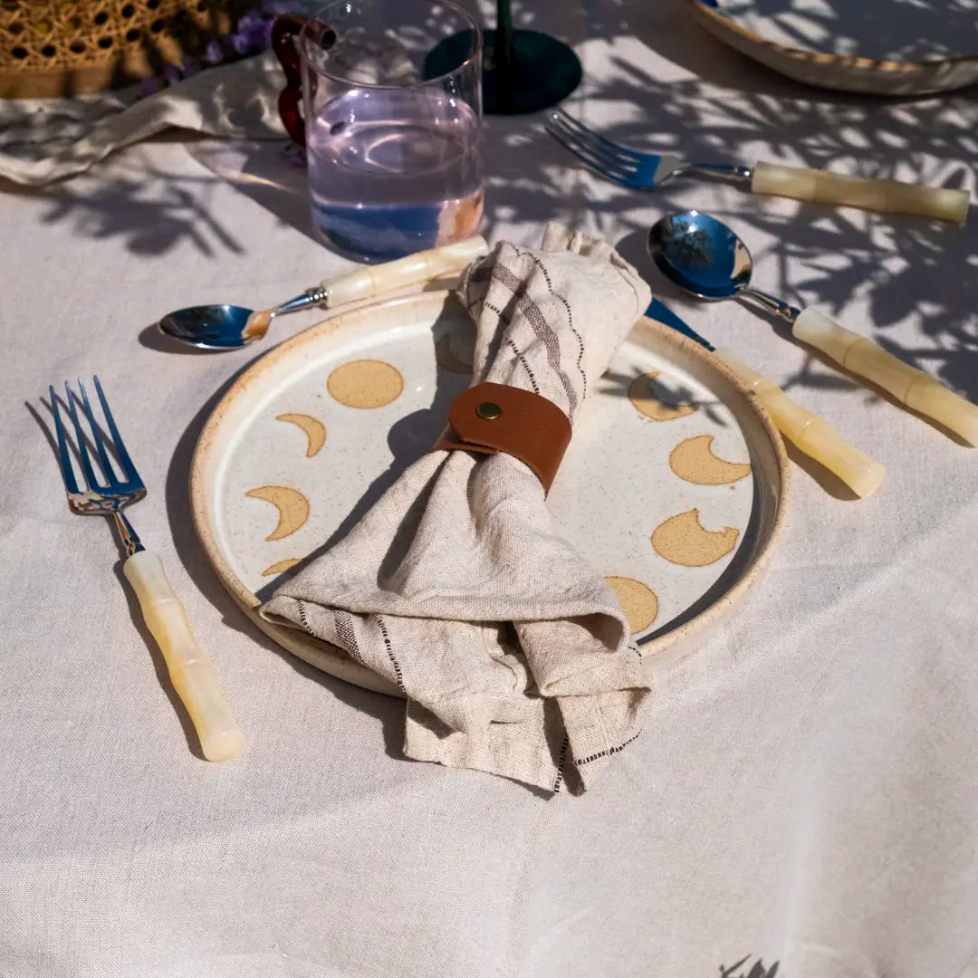 Elegant Cutlery Set | Beige Resin Handles with Durable Stainless Steel | Stylish Dining for Everyday Use 5