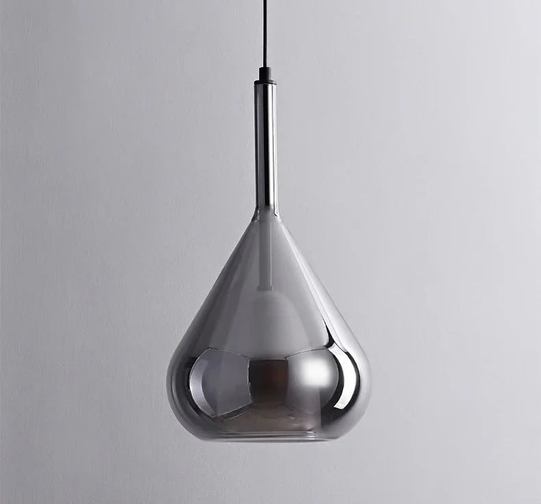 Elegant Glass Pendant Lighting with Adjustable Height & Waterdrop Design for Modern Interiors 0