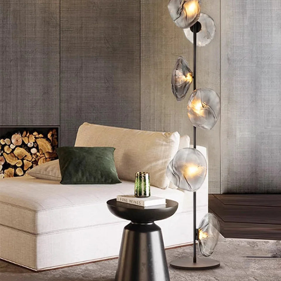 Elegant Glass Sphere Floor Lamp | Modern Design with Ambient Illumination for Stylish Spaces 6