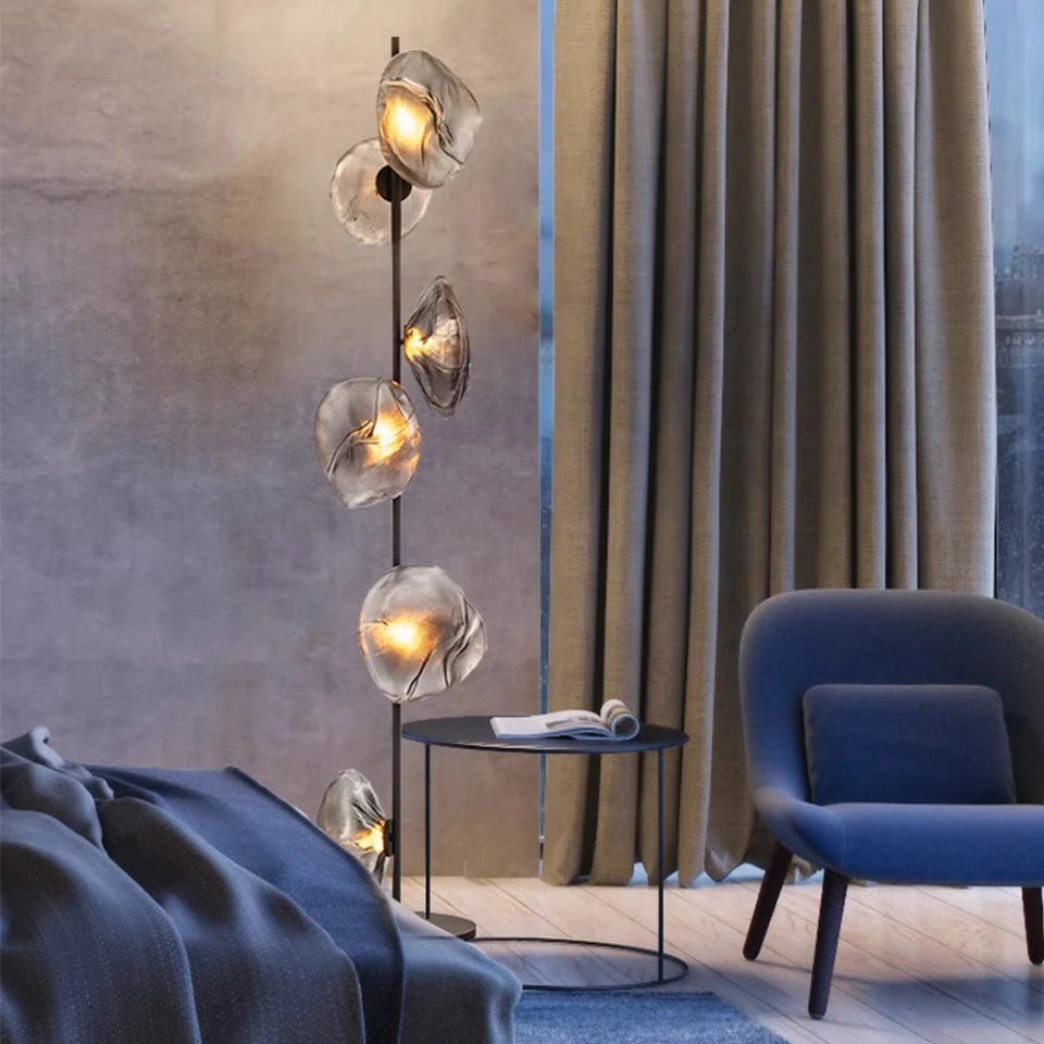 Elegant Glass Sphere Floor Lamp | Modern Design with Ambient Illumination for Stylish Spaces 7