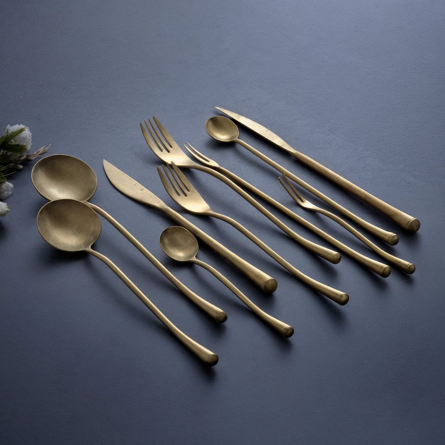 Elegant Golden Stainless Steel Cutlery Set with Minimalist Design | Perfect for Stylish Dining Experiences 6