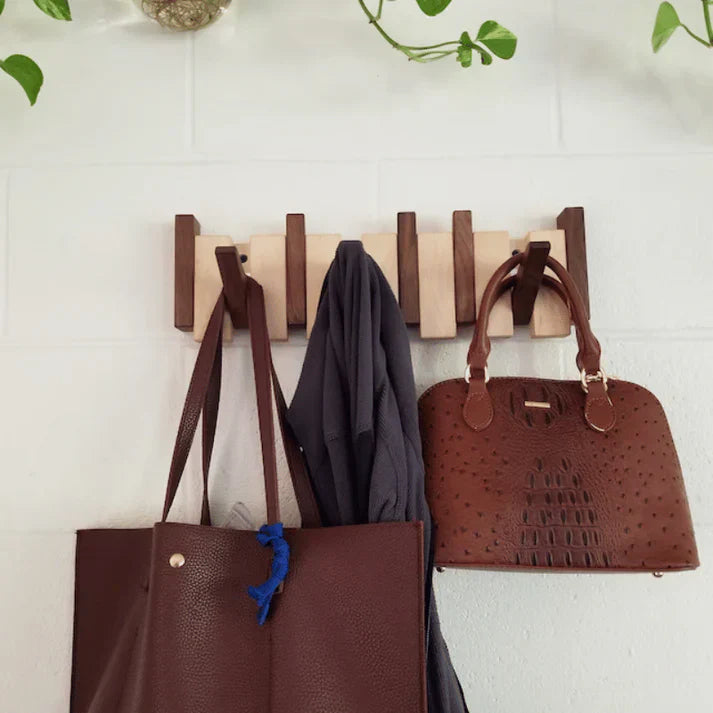 Elegant HarmonyCoat | Wall Mounted Coat Rack with Piano Design | Stylish Storage for Entryway Organization 4