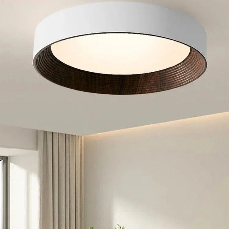 Elegant LED Ceiling Light with Adjustable Brightness & Color Temperature | Stylish Walnut Finish for Modern Ambiance 3