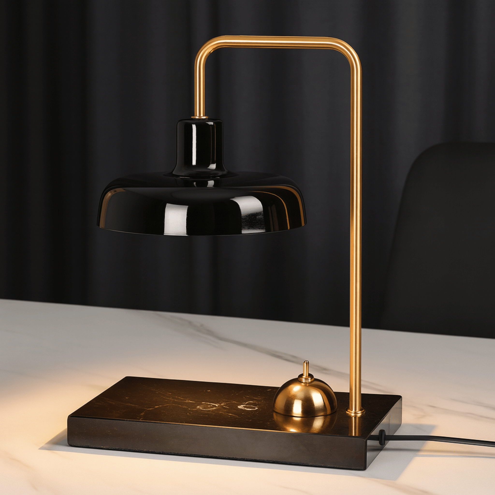 Elegant Marble Candle Warmer Lamp with Aromatherapy Function | Ambient Light for Relaxation 0