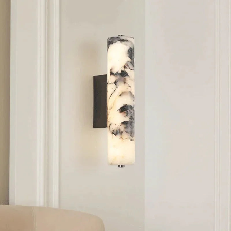 Elegant Marble Wall Sconce Lighting with Soft LED Glow | Modern Design for Cozy Interiors 4
