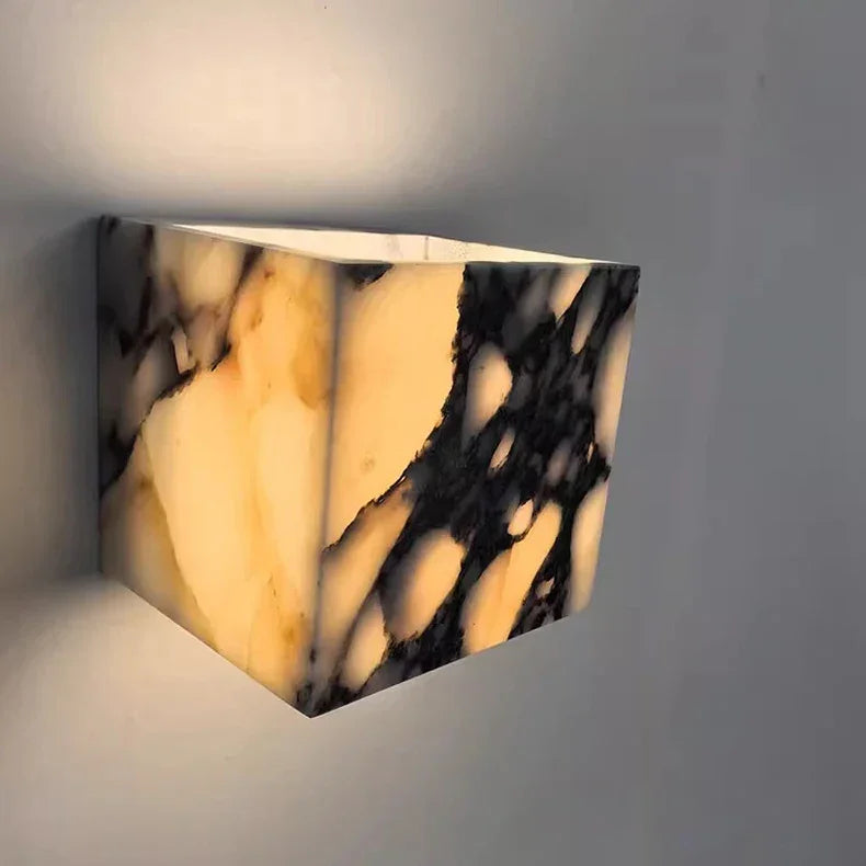 Elegant Marble Wall Sconce with Adjustable LED Lighting | Modern Wall Lamp for Timeless Home Decor 4