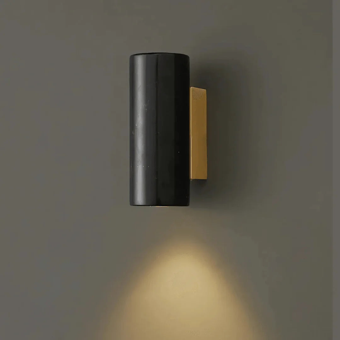 Elegant Marble Wall Sconce with Iron Frame for Timeless Home Decor 2