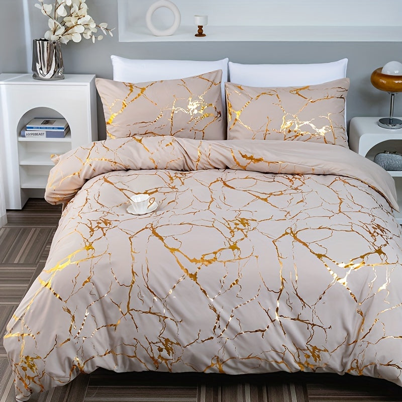 Elegant Marble | King Size Duvet Cover with Silky Soft Fabric | Hypoallergenic Bed Cover for Ultimate Comfort 1