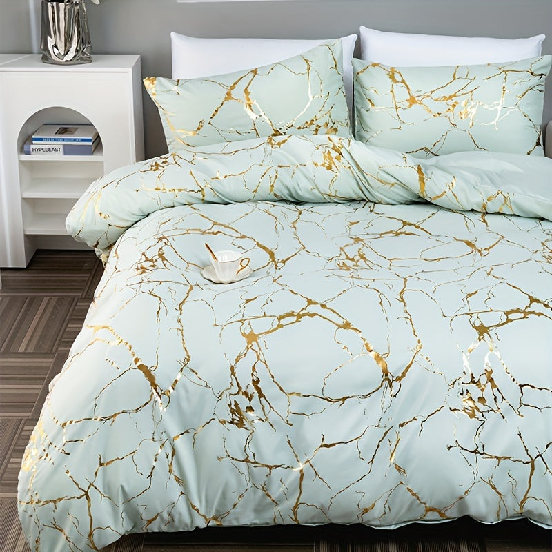 Elegant Marble | King Size Duvet Cover with Silky Soft Fabric | Hypoallergenic Bed Cover for Ultimate Comfort 3
