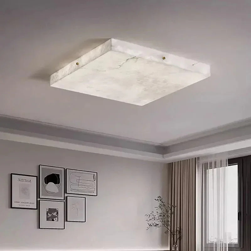 Elegant Marble | LED Ceiling Lamp with Warm Lighting | Custom Sizes for Ambient Dining Room Decor 2