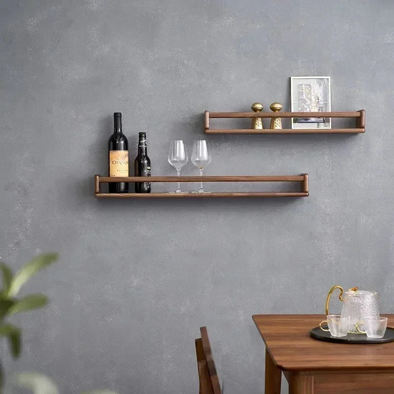 Elegant Oak Floating Shelf with Protective Wax Oil Finish | Space-Saving Design for Home Organization 2