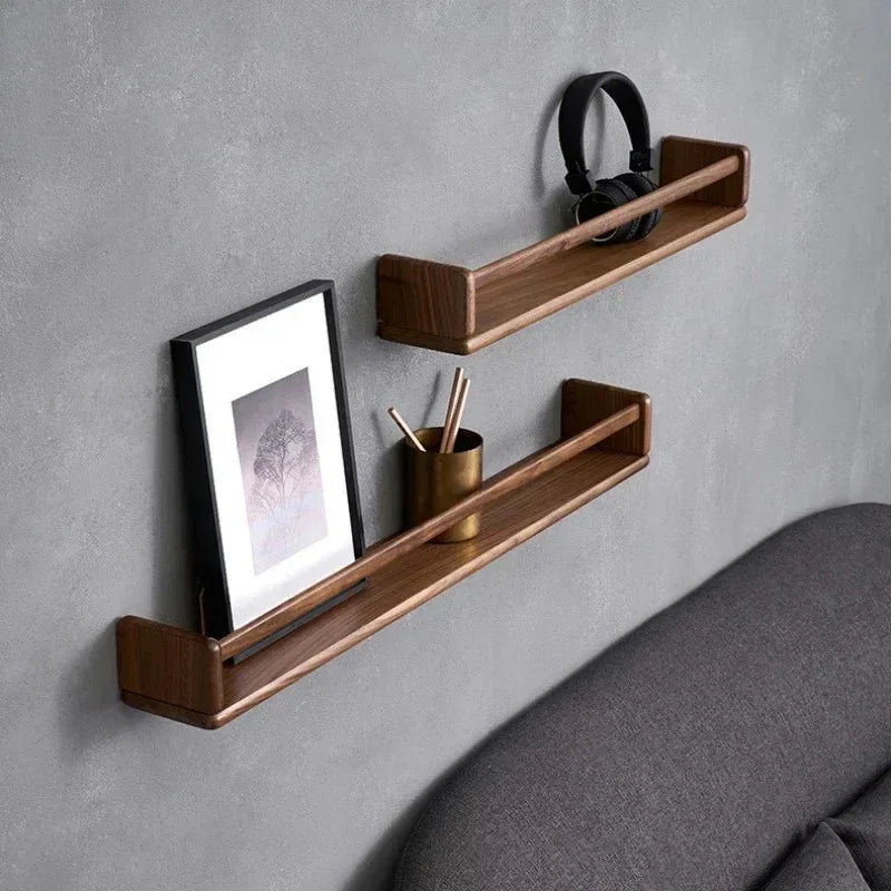 Elegant Oak Floating Shelf with Protective Wax Oil Finish | Space-Saving Design for Home Organization 3